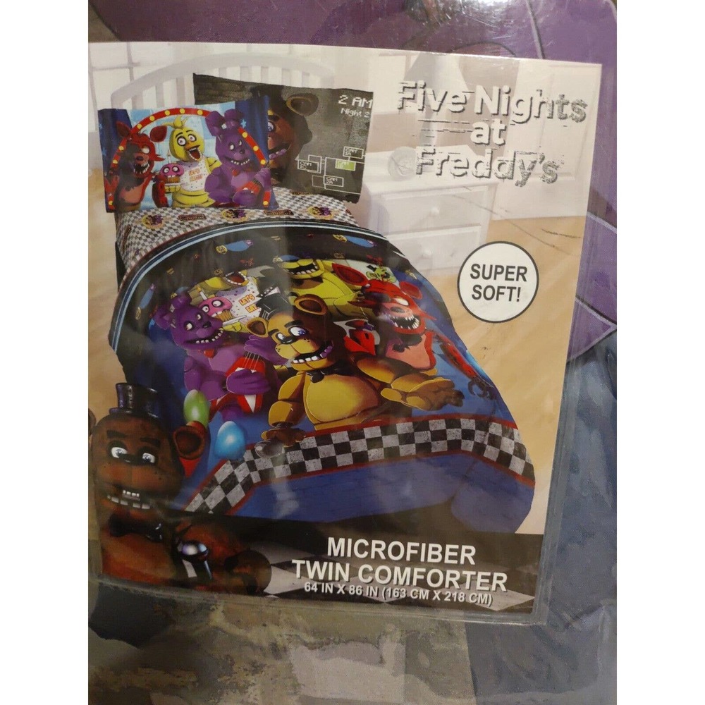 Five Nights At Freddy's Twin Comforter 64" x 86" New
